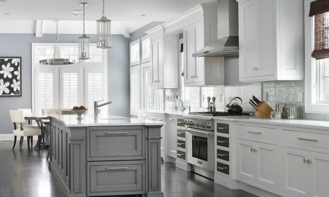 Pair Gray with White or Pale Blue