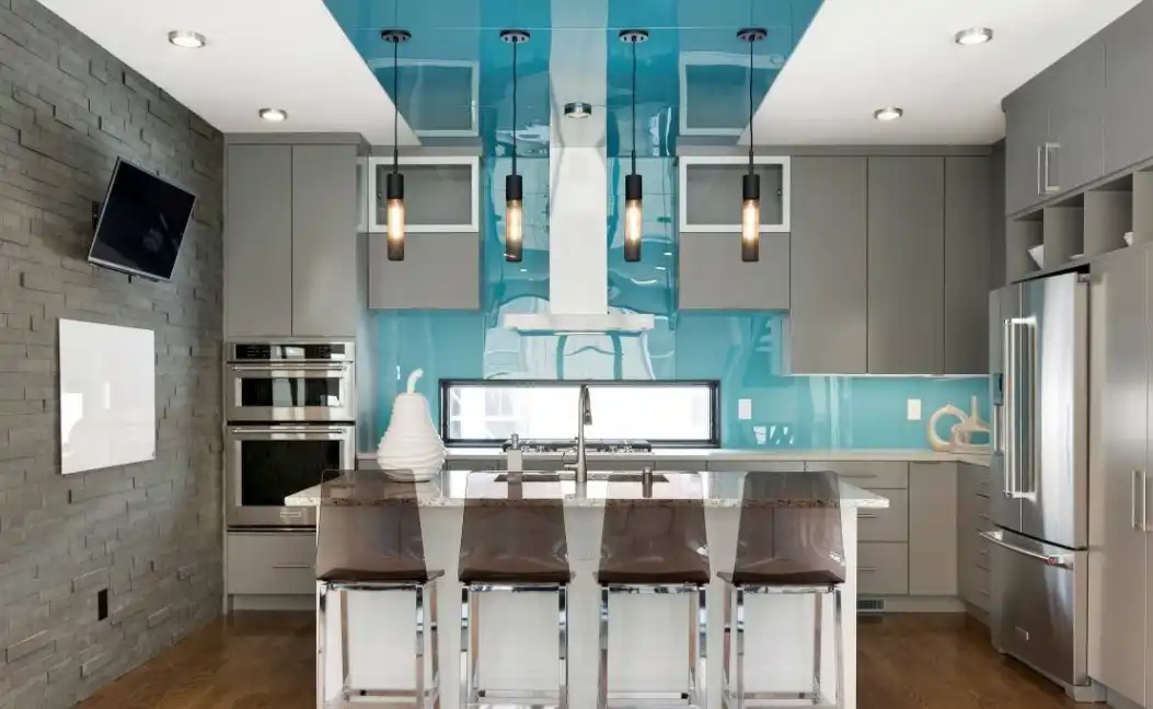 Pair Gray Cabinets with Bold Accent Colors