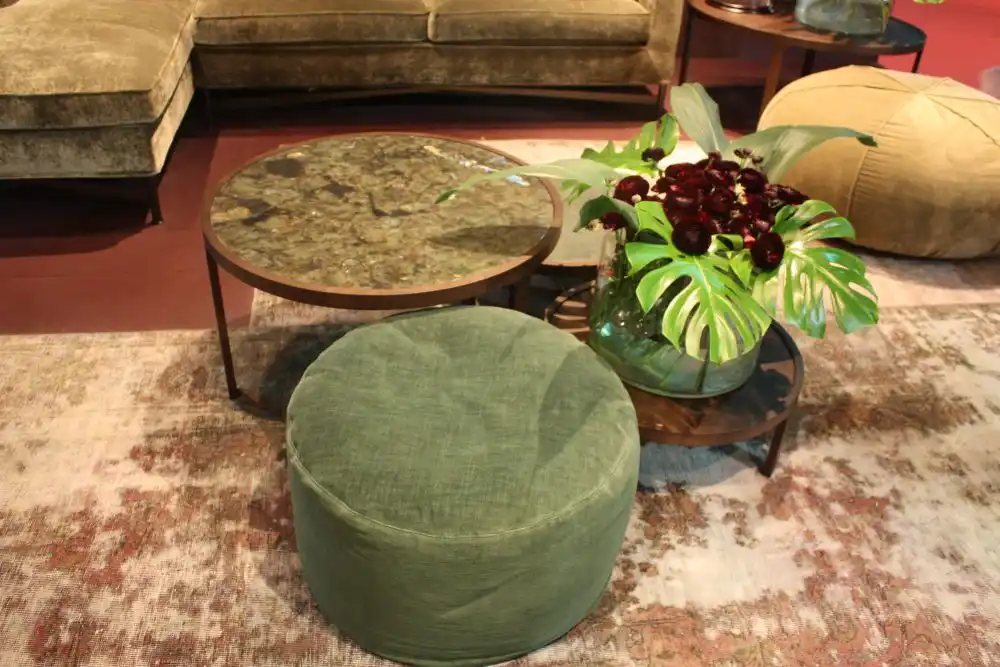 Grouping coffee table with ottoman