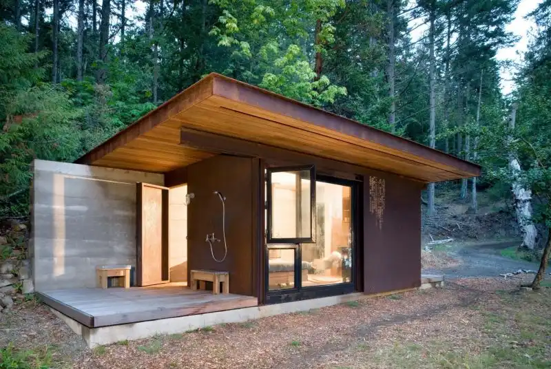Gulf island cabin style front