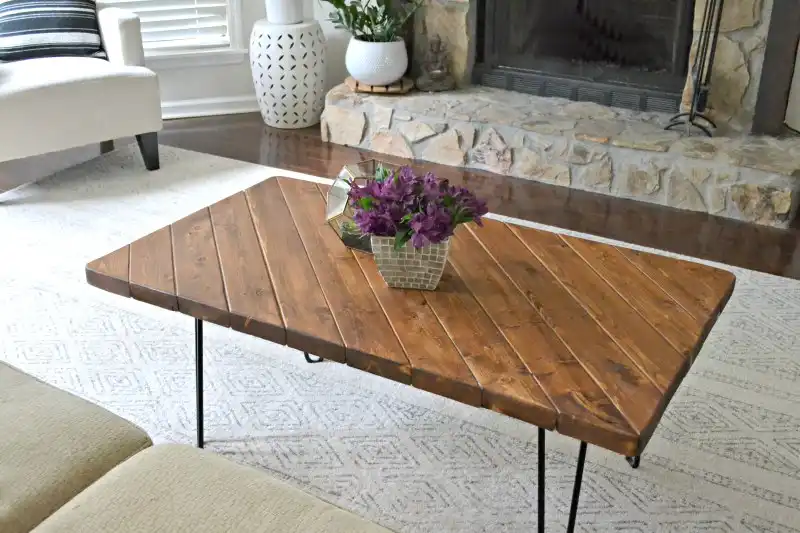 Hairpin legs diy coffee table
