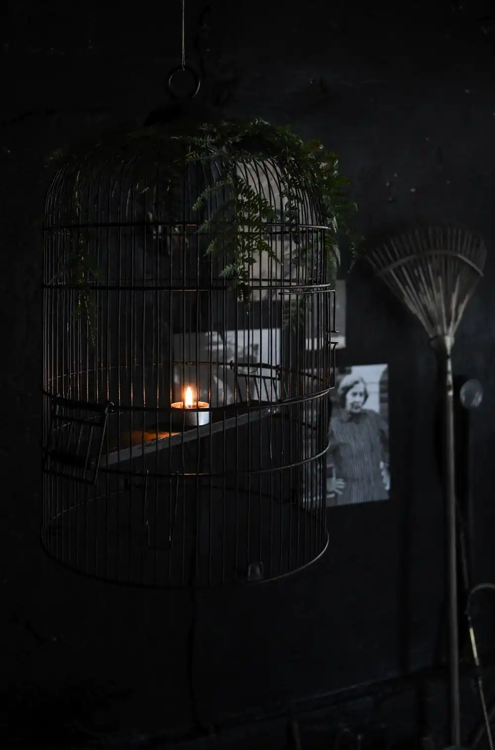 Halloween Chandelier From A Bird Cage