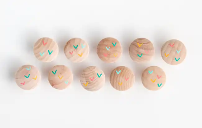 Hand painted door knobs