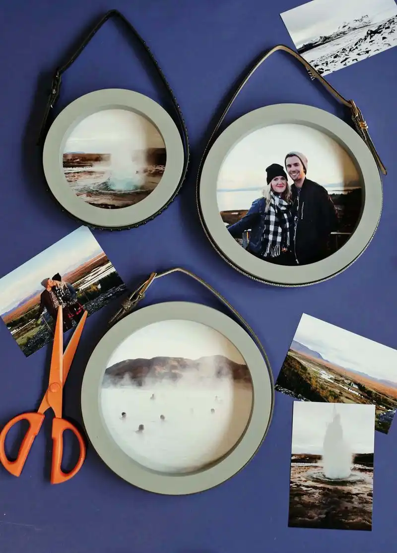 Handcrafted wall art - circle frames