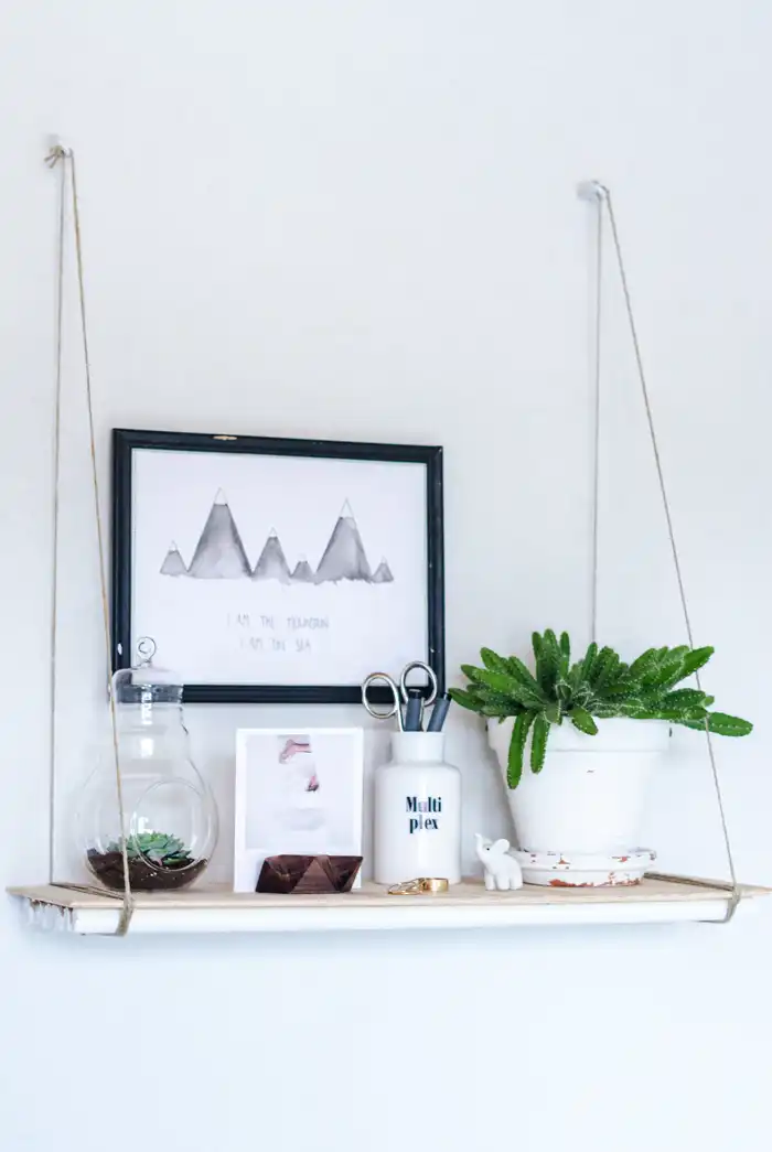 Hanging pvc pipes shelf