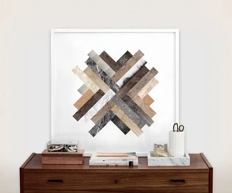 Herringbone Fusion Art Print by Kristina Krogh