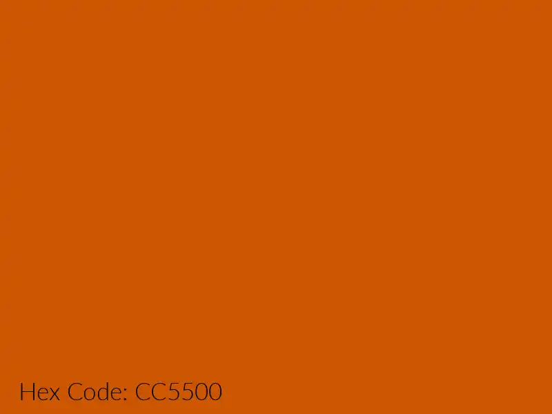 Burnt Orange - Hex Code: CC5500