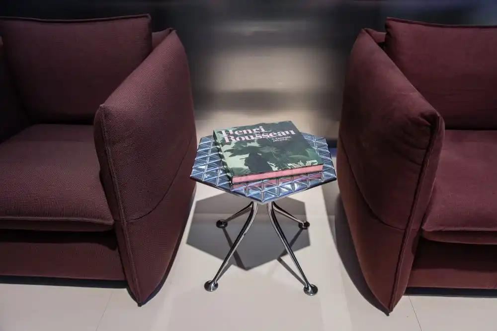 Hexagonal table by Alexander Girard for vitra