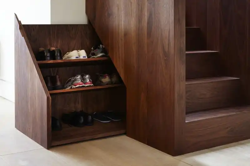 Hidden storage understaircase