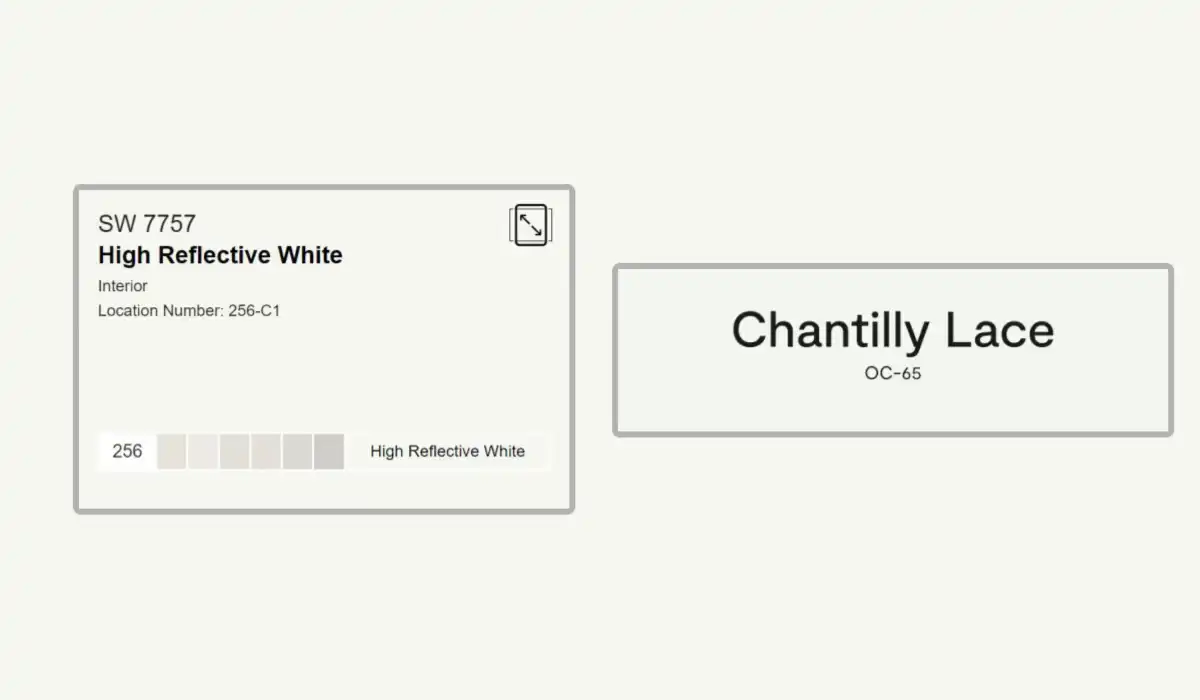 High Reflective White vs. Chantilly Lace