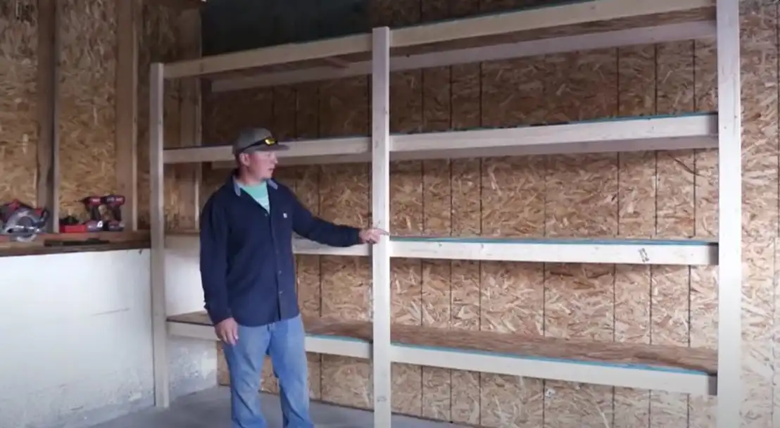 High garage shelves