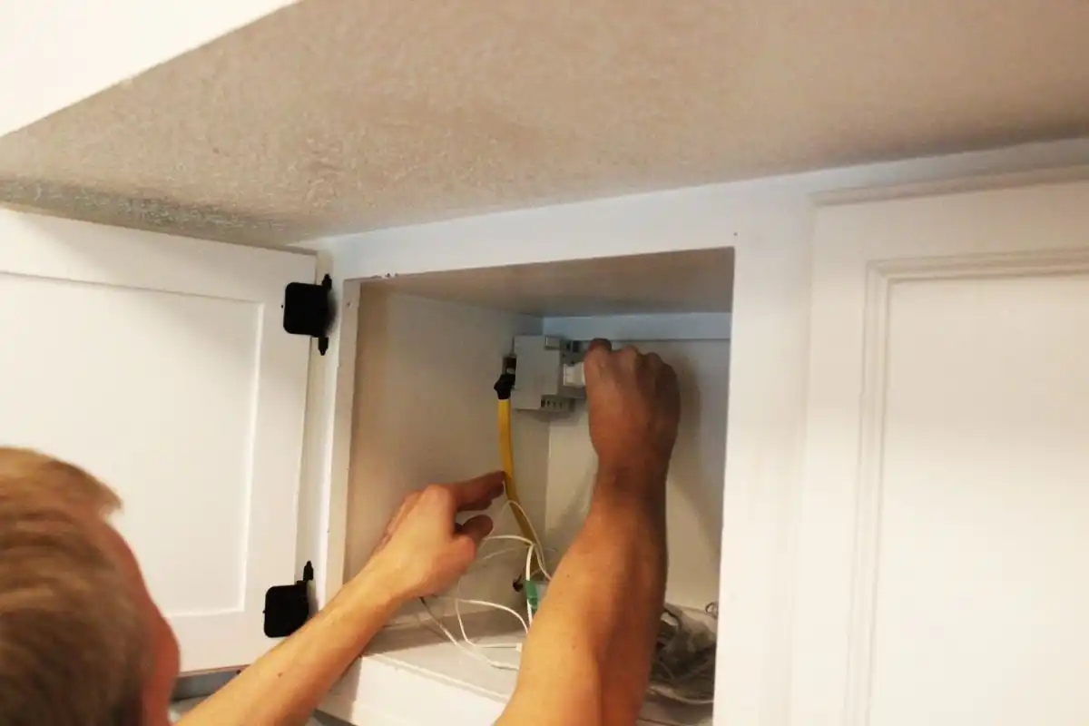 Hold the box up to its position