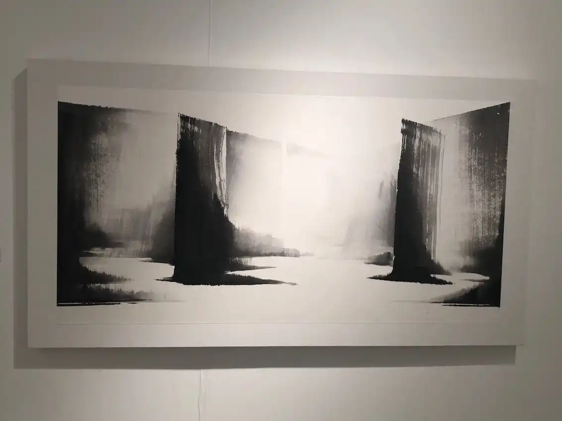 Black and white art can help evoke serenity.