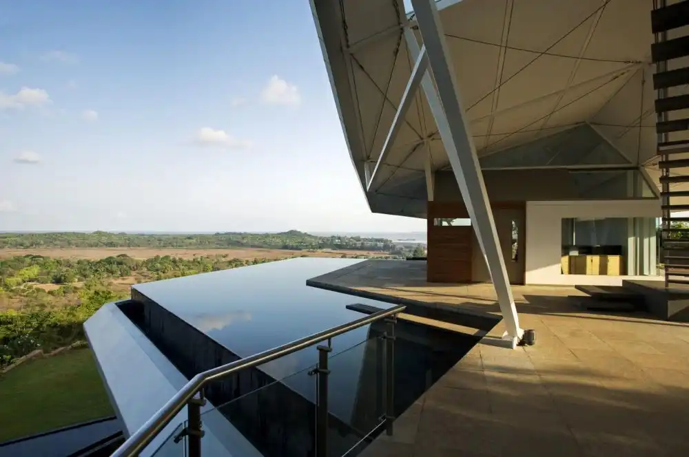 House at Alibag by Malik Architecture Pool views