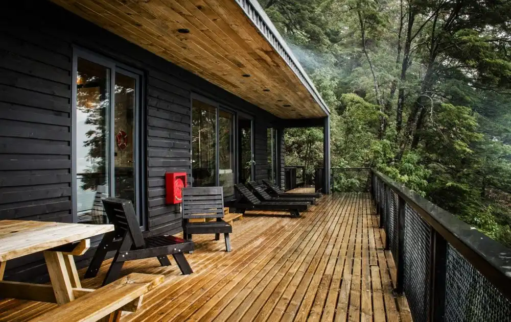 House on Todos Los Santos Lake design Apio Arquitectos deck