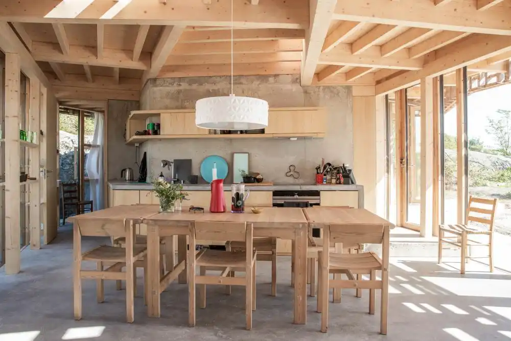 House on an Island cabin by Atelier Oslo kitchen