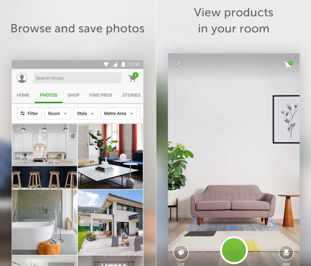 Houzz Mobile app