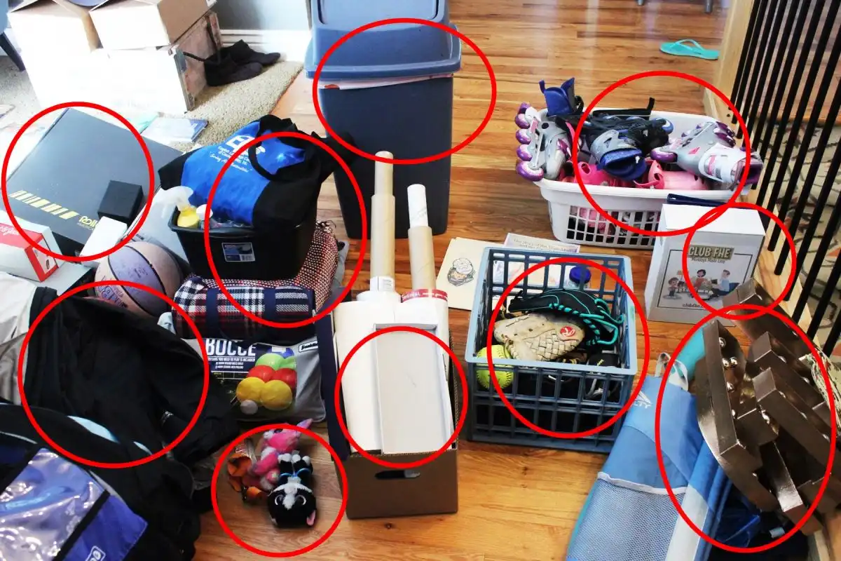 How to Declutter a Closet- Keep a space for recycling