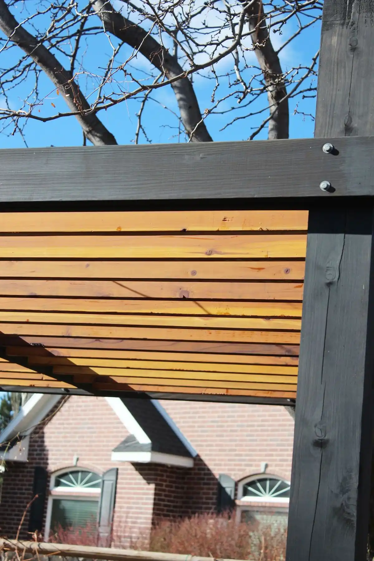 How to Install Modern Pergola Rafters Without Brackets - all rafters in