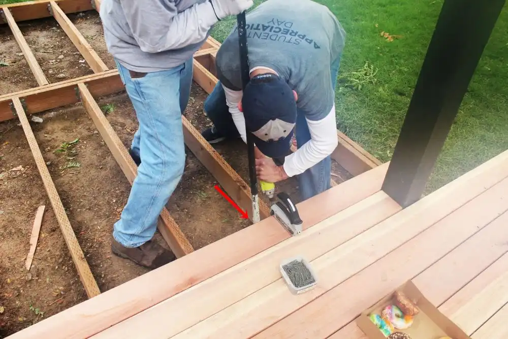 How to Install a Redwood Deck Floor 18
