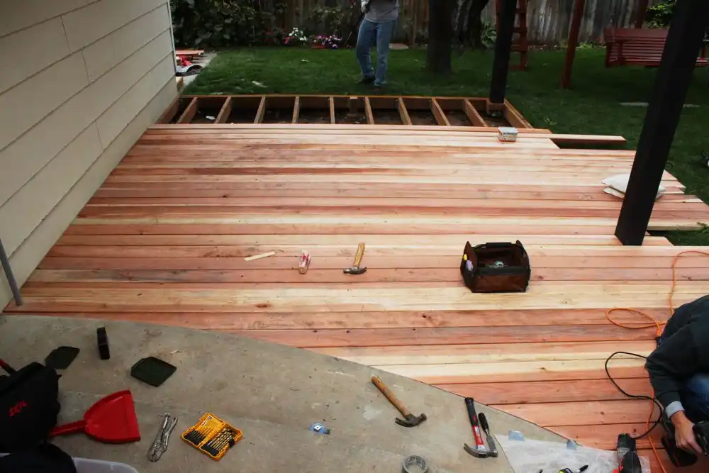 How to Install a Redwood Deck Floor 35