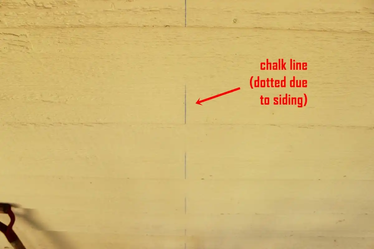 How to Wall-Mount a Pergola Frame - chalk lines