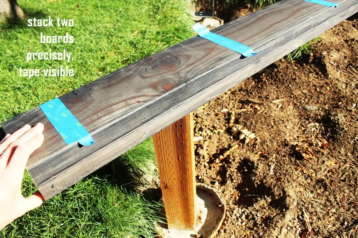 How to Wall-Mount a Pergola Frame - stack the lumber
