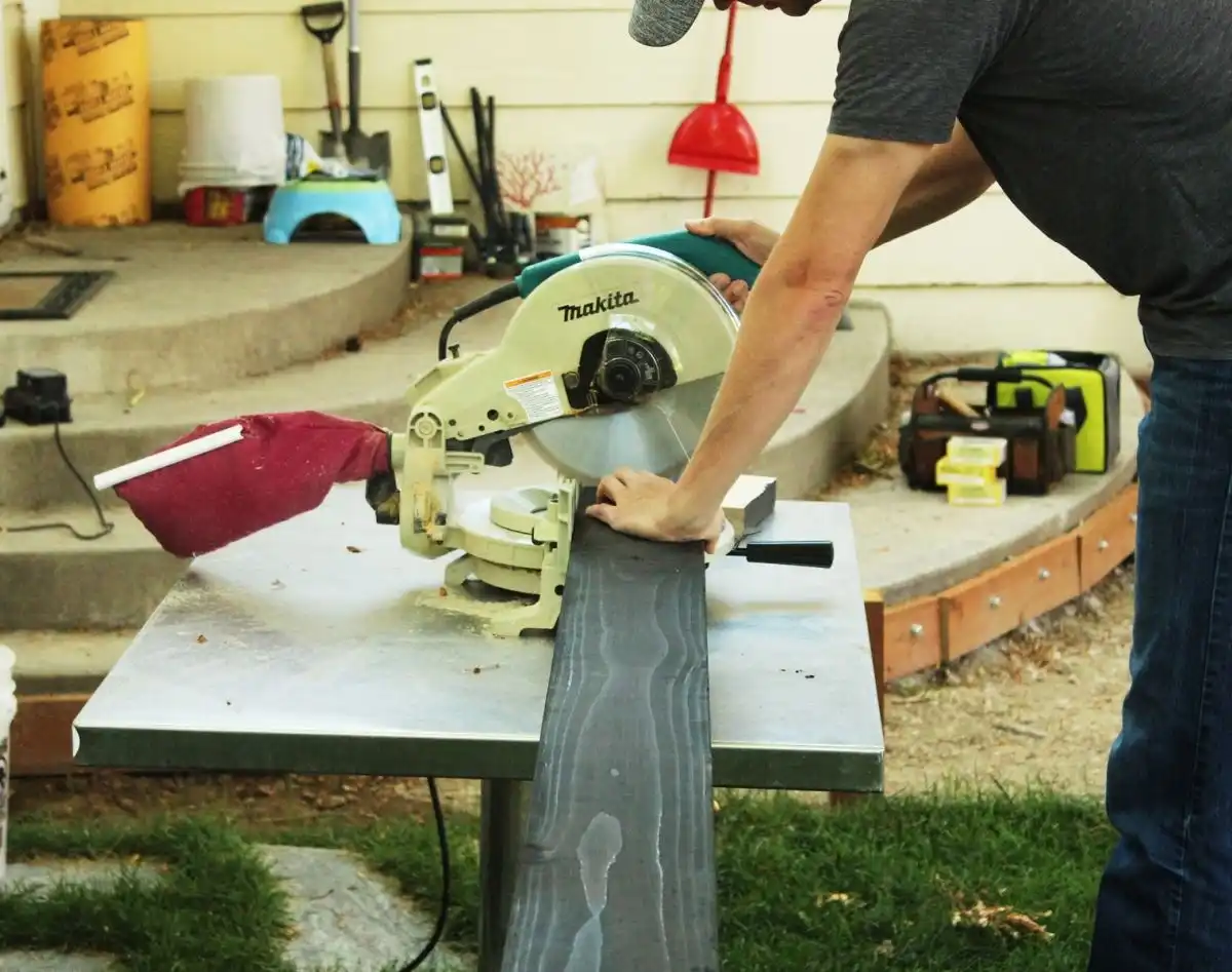 How to Wall-Mount a Pergola Frame - cut the lumber