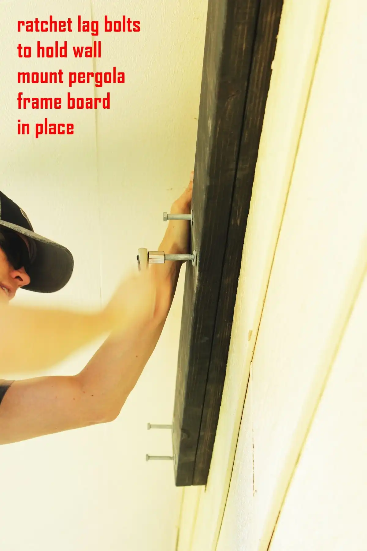 How to Wall-Mount a Pergola Frame - bolt positions