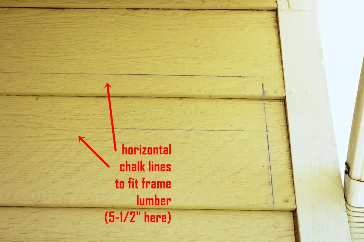 How to Wall-Mount a Pergola Frame - chalk lines