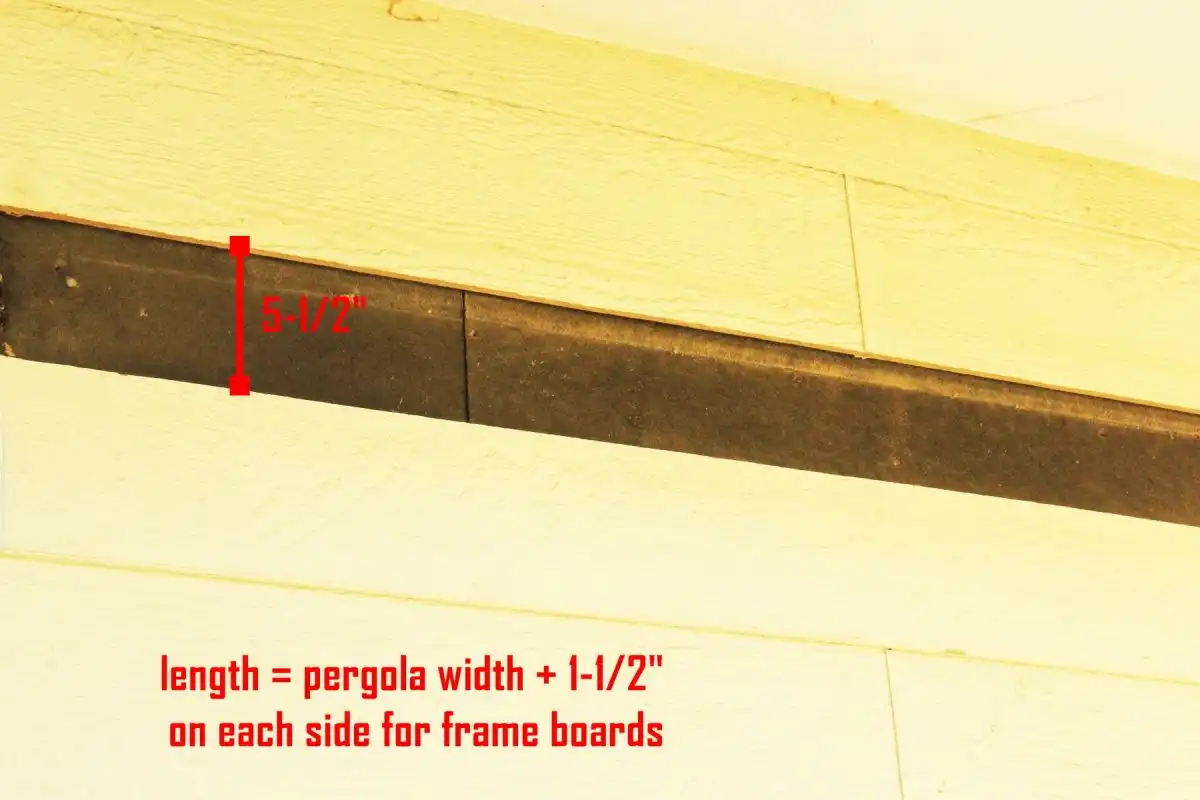 How to Wall-Mount a Pergola Frame - mark and cut