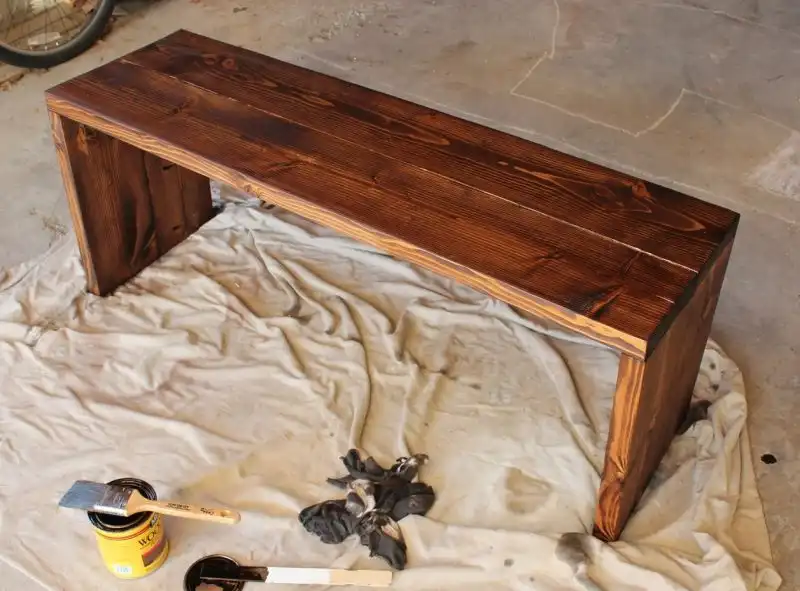How to Stain Wood- waiting and wiping