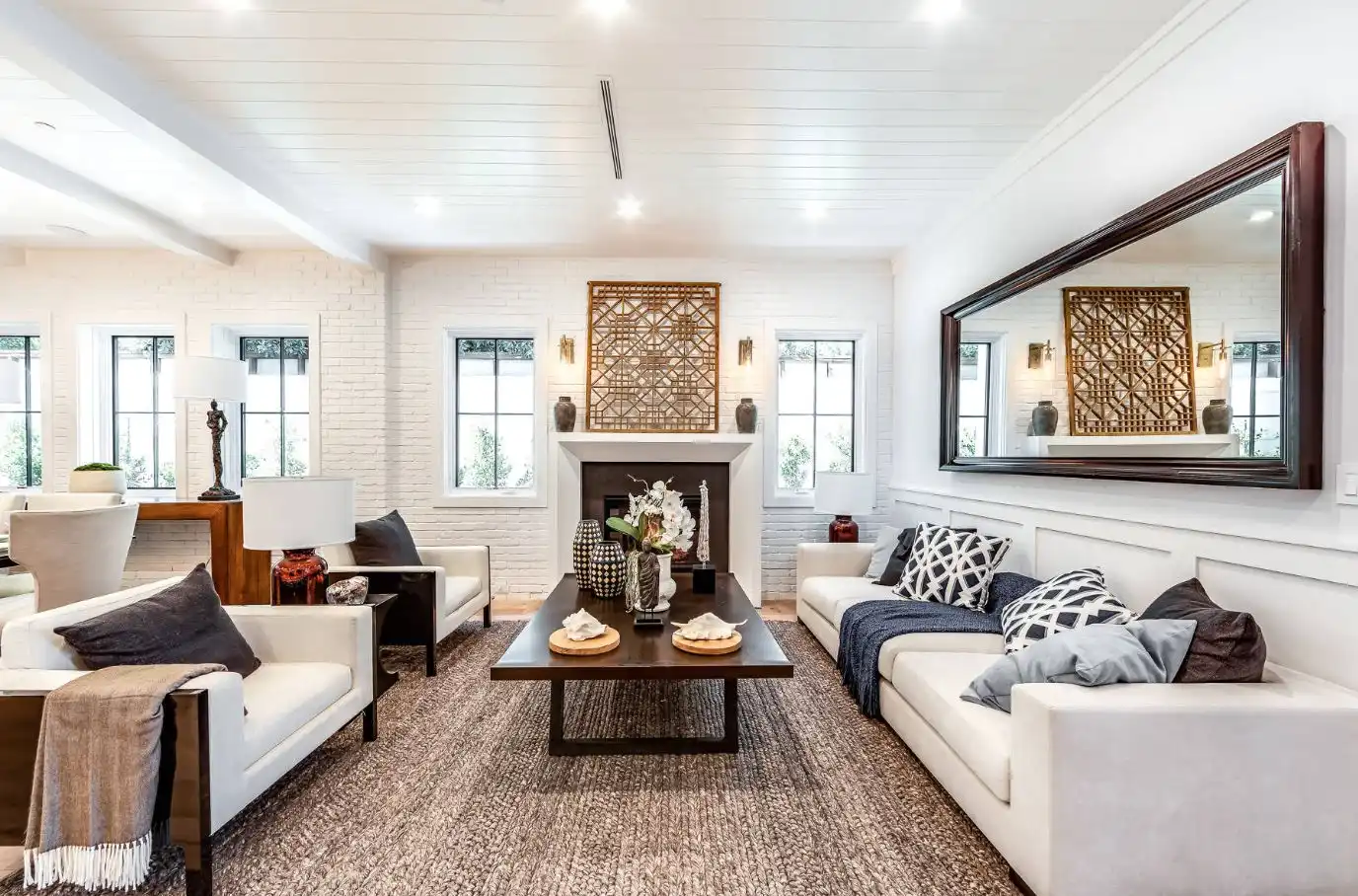 White sofas and armchairs are surprisingly practical and great at making living rooms look comfortable