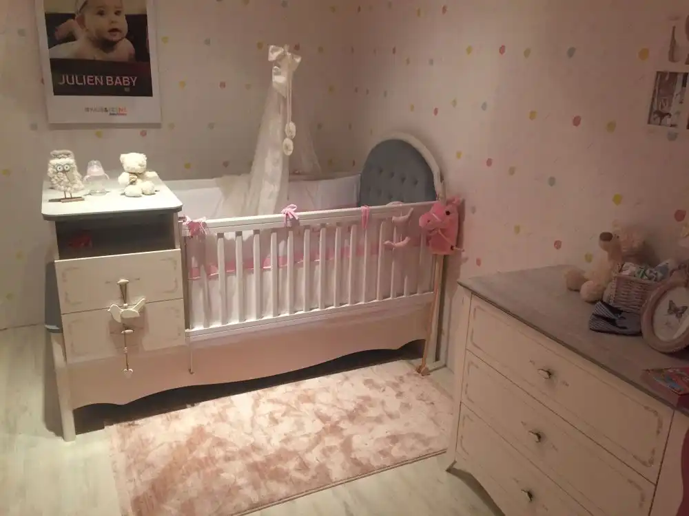 It's very important to have a lot of functional storage space in the nursery room