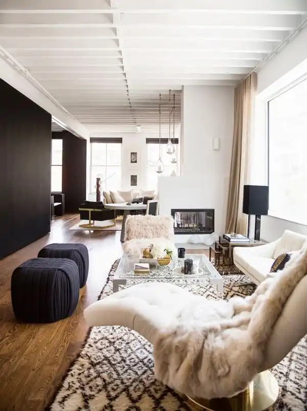 How to organize a long narrow living room