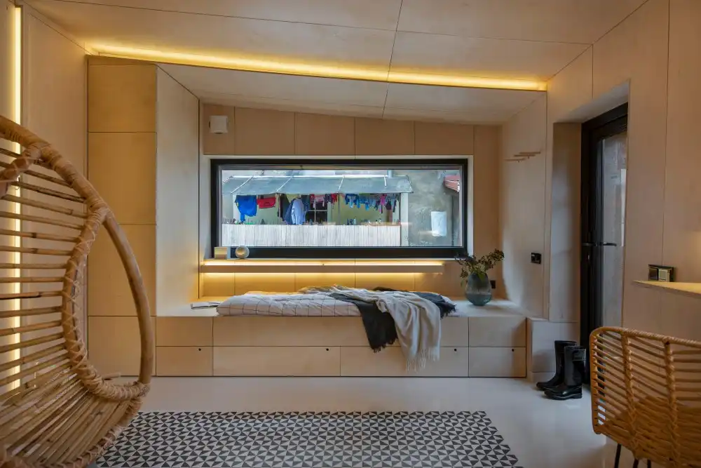 IM Interior has transformed a garage seating