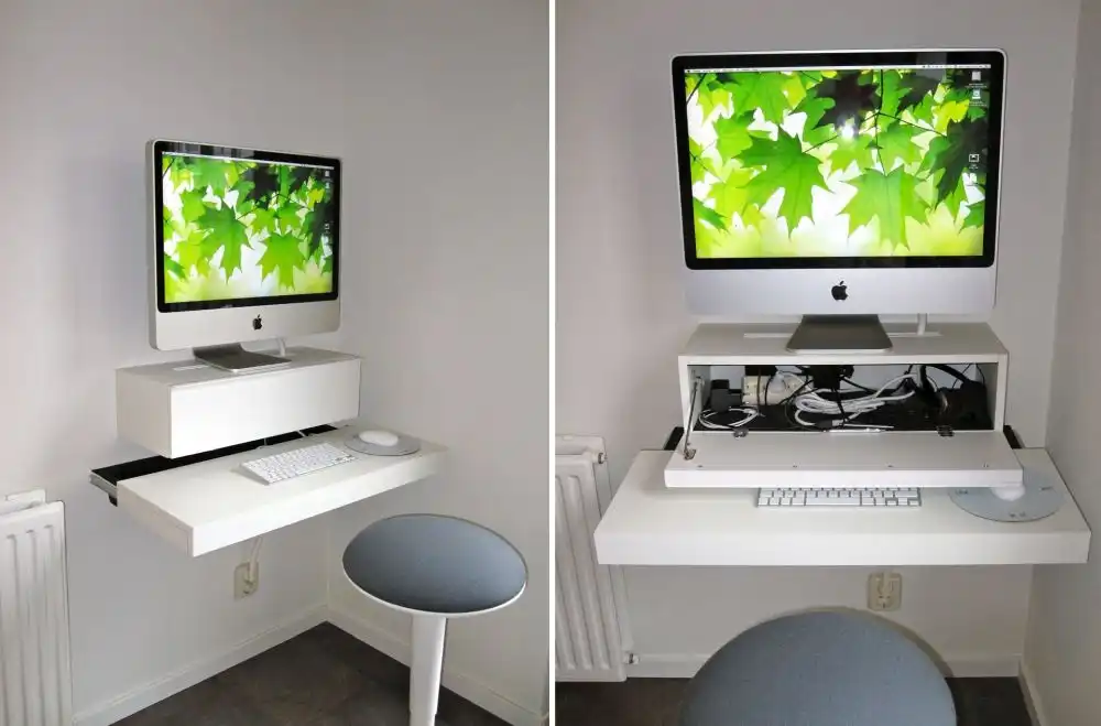 15 Wall-Mounted Desk Designs For DIY Enthusiasts