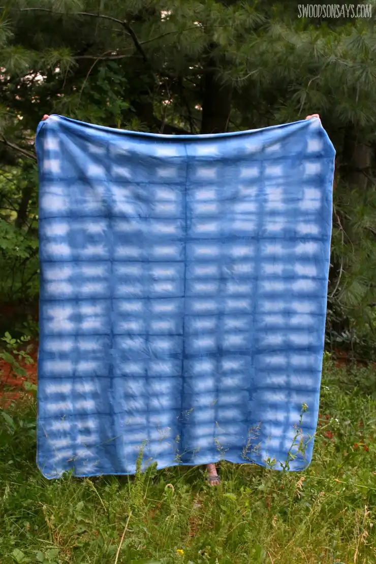 Indigo Tie Dye Throw Blanket
