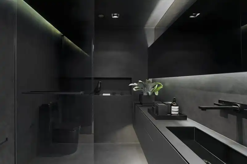 Industrial Sao Paulo loft bathroom vanity
