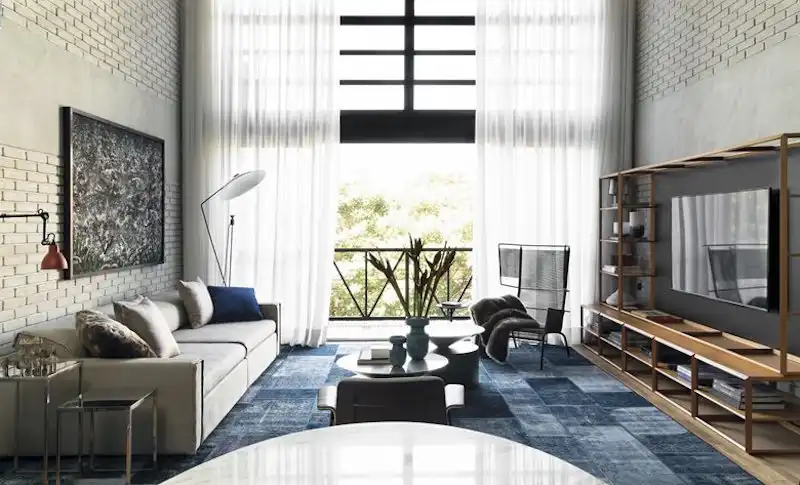 Industrial Loft With An Open Plan And A Cool Chromatic Palette