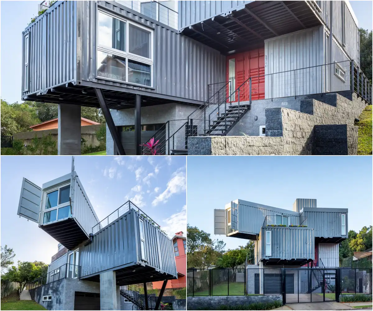 Industrial Style Casa Container in Brazil