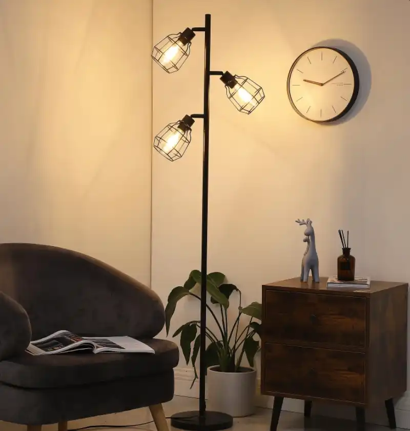 Industrial floor lamp