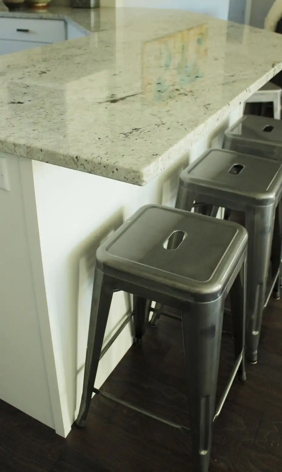 Industrial-style metal bar stools