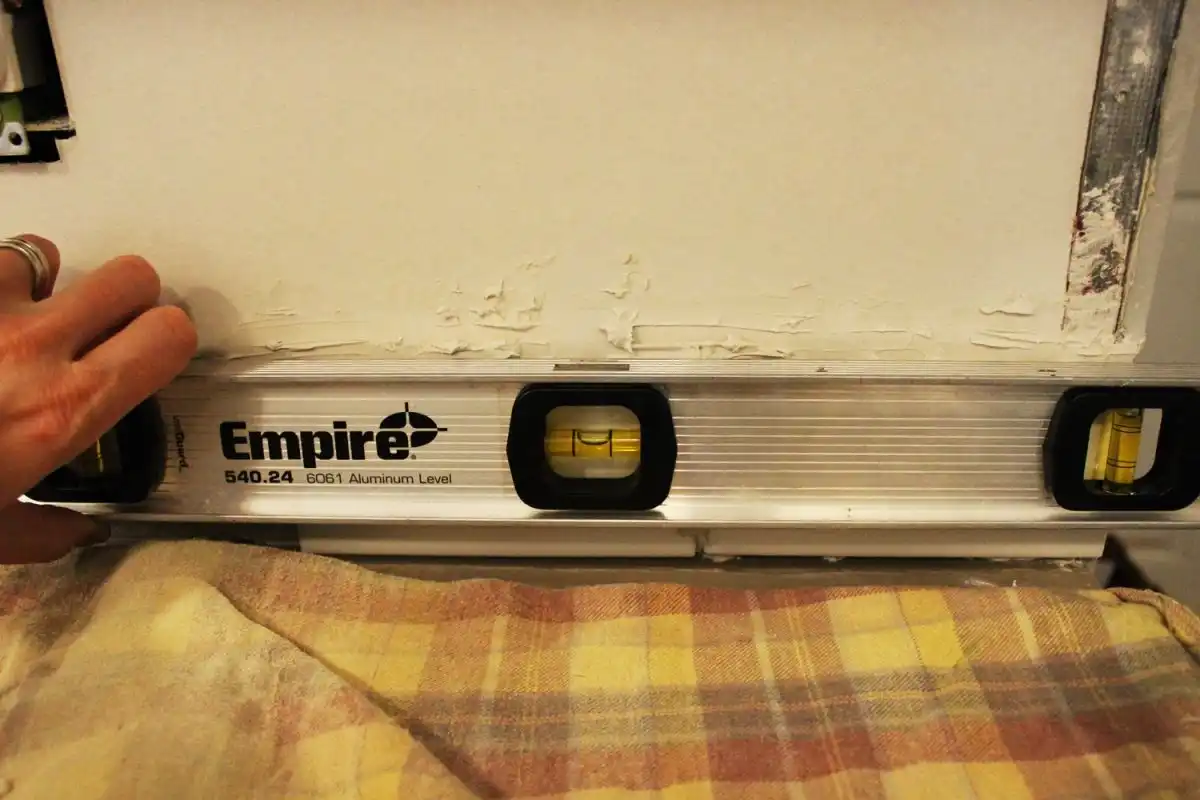 Install subway tiles with a level