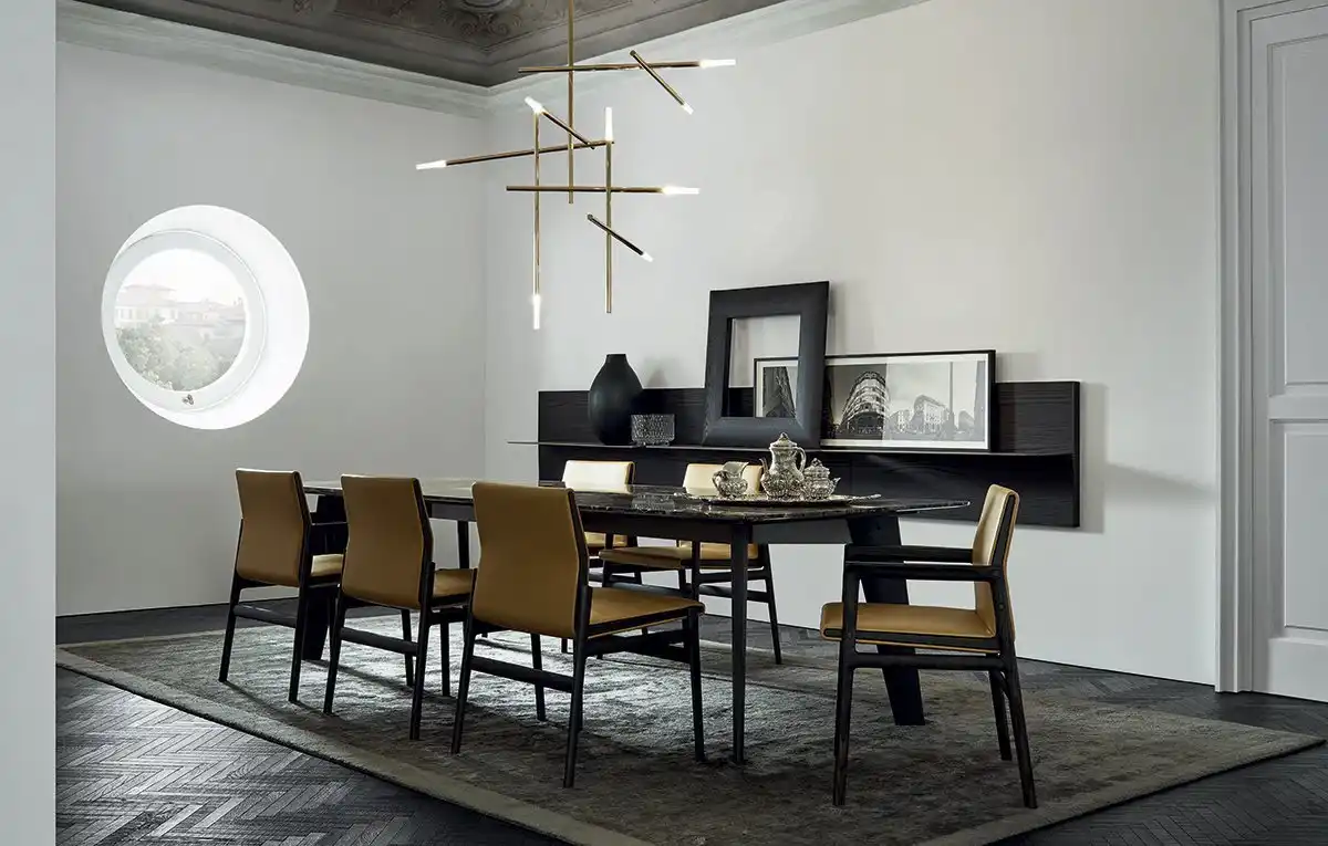 Ipanema poliform leather dining chairs