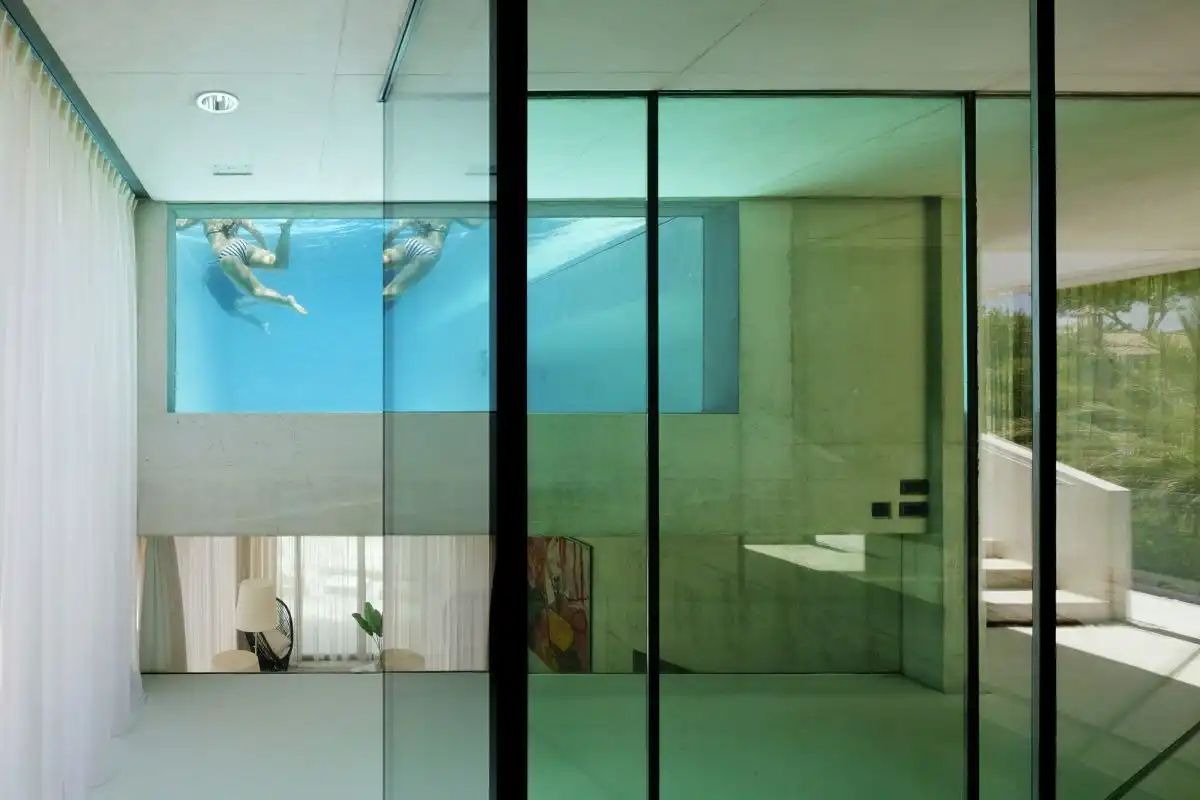 Jellyfish House Interior Pool View Wiel Arets Architects