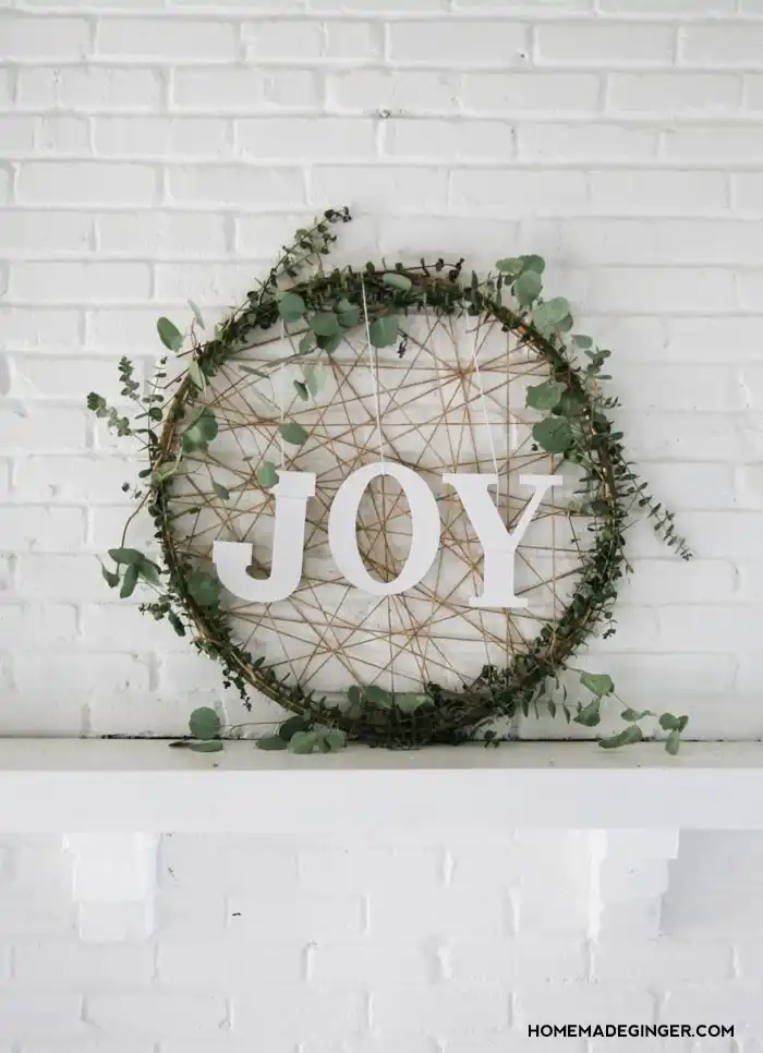 Joy String art Hoop