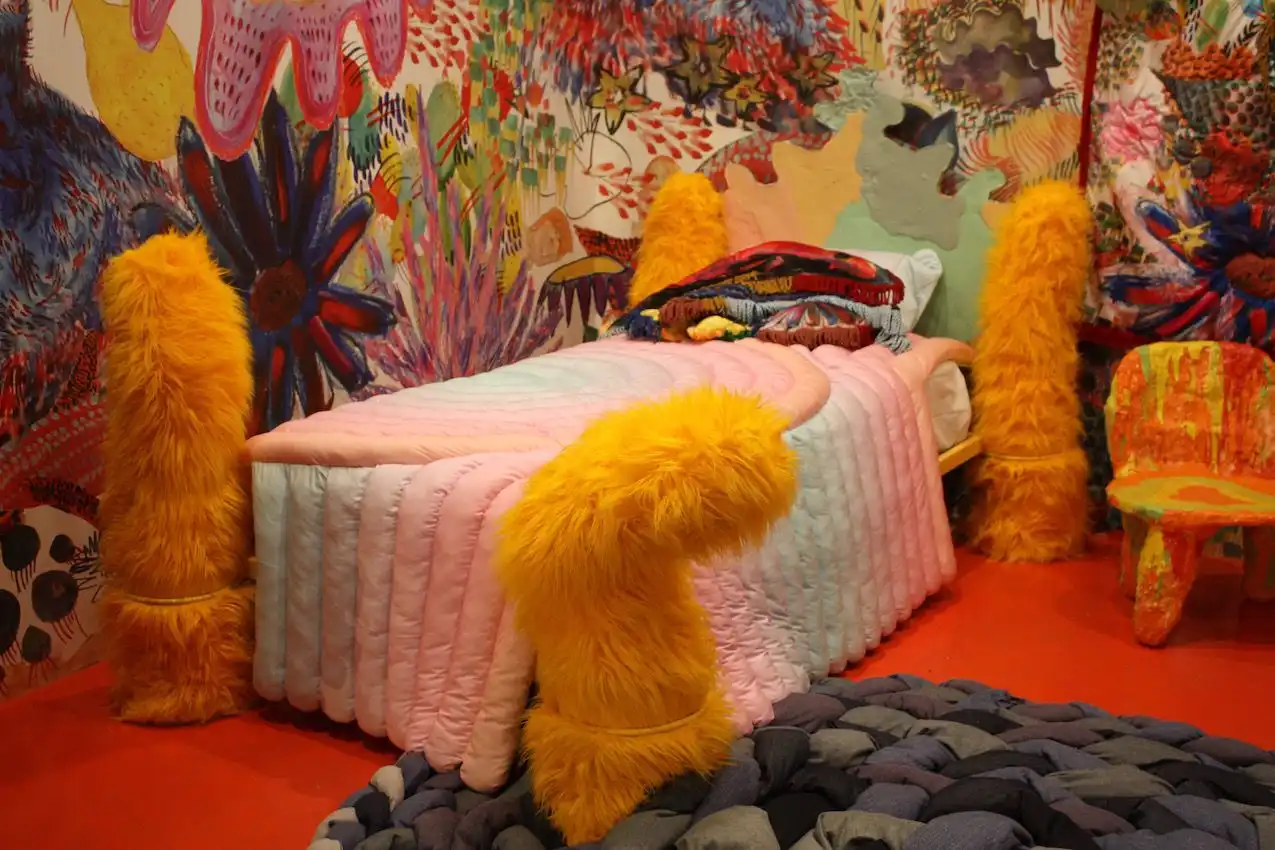 Colorful teenage bedroom design from Katie Stout