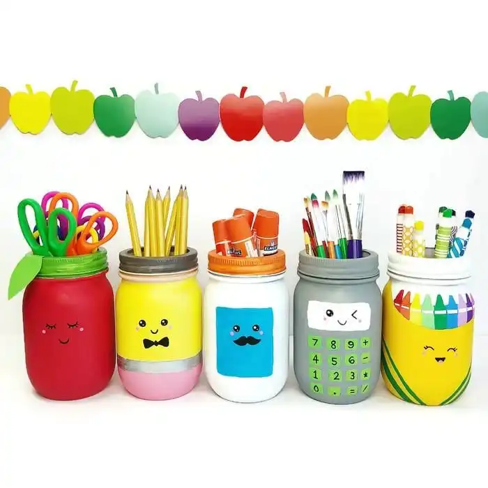 Mason Jars crafts for School Supplies