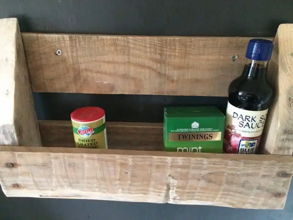 Kitchen pallet shelf storage